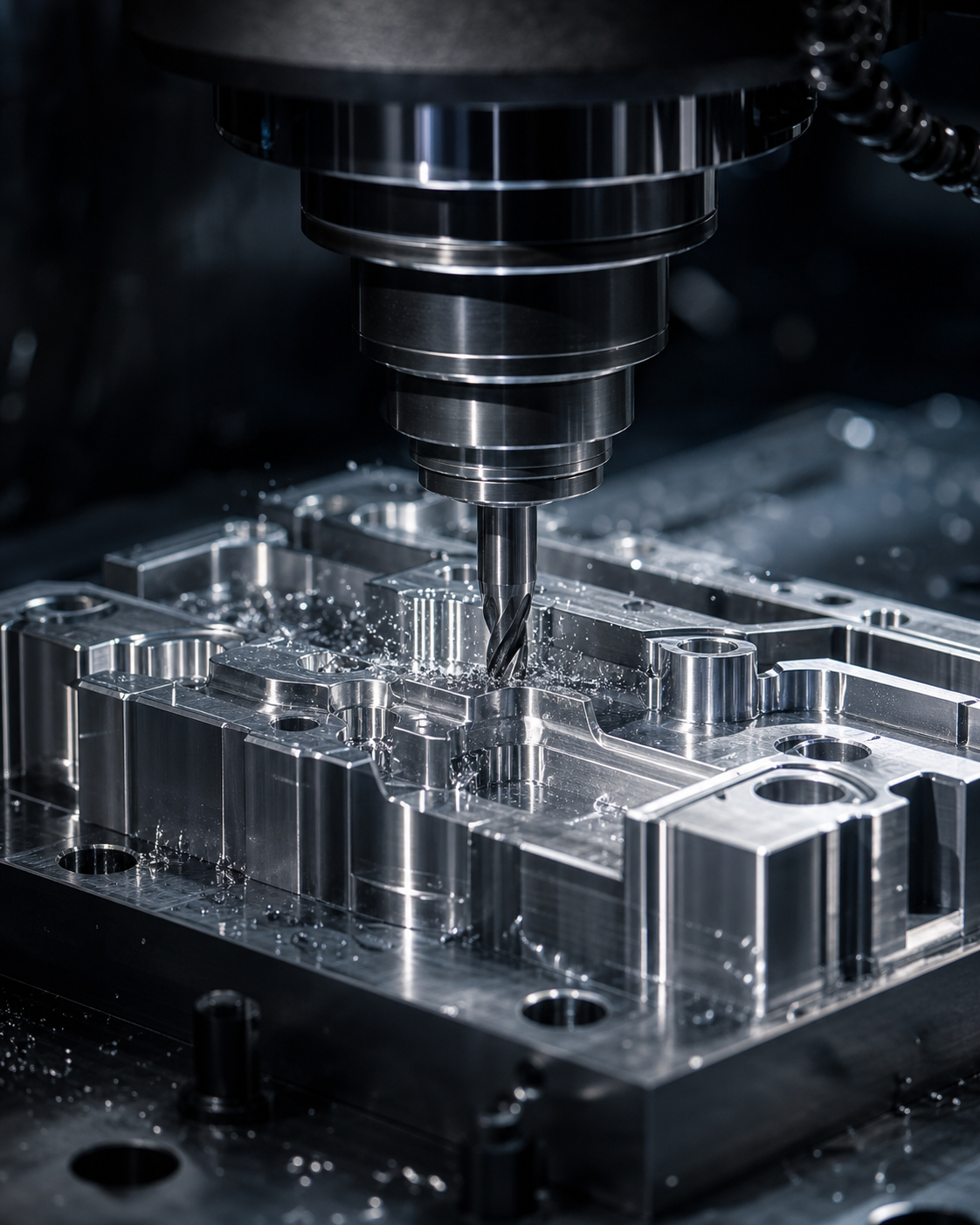 CNC milling a precision aluminum component